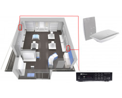 Акустична система для магазину 2 настінних динаміка TOA